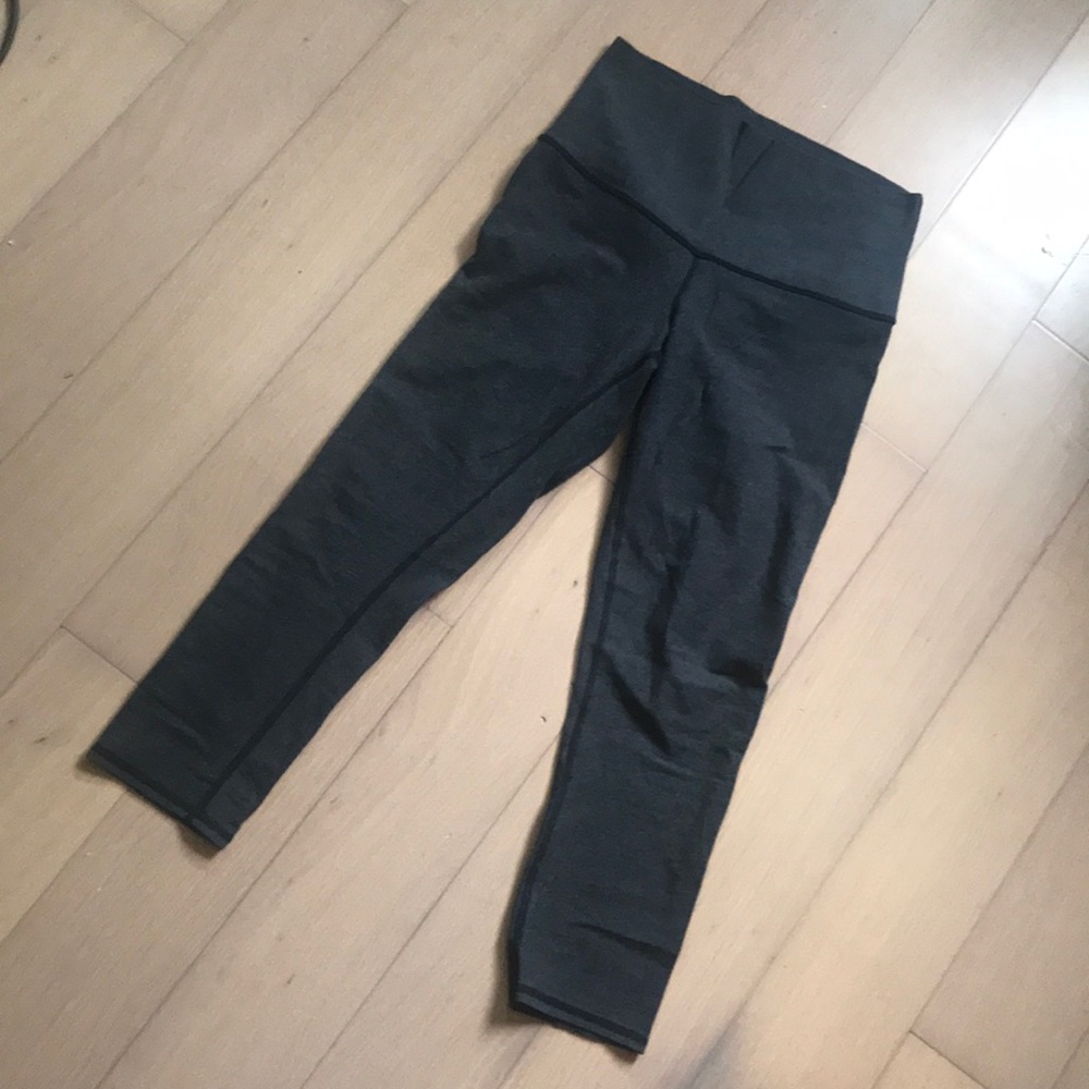 High rise Crop dark grey cotton wunder under